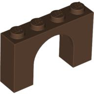 Lego kostka (kostička) most oblouk 1x4x2, hnědá (618225, 4187362)
